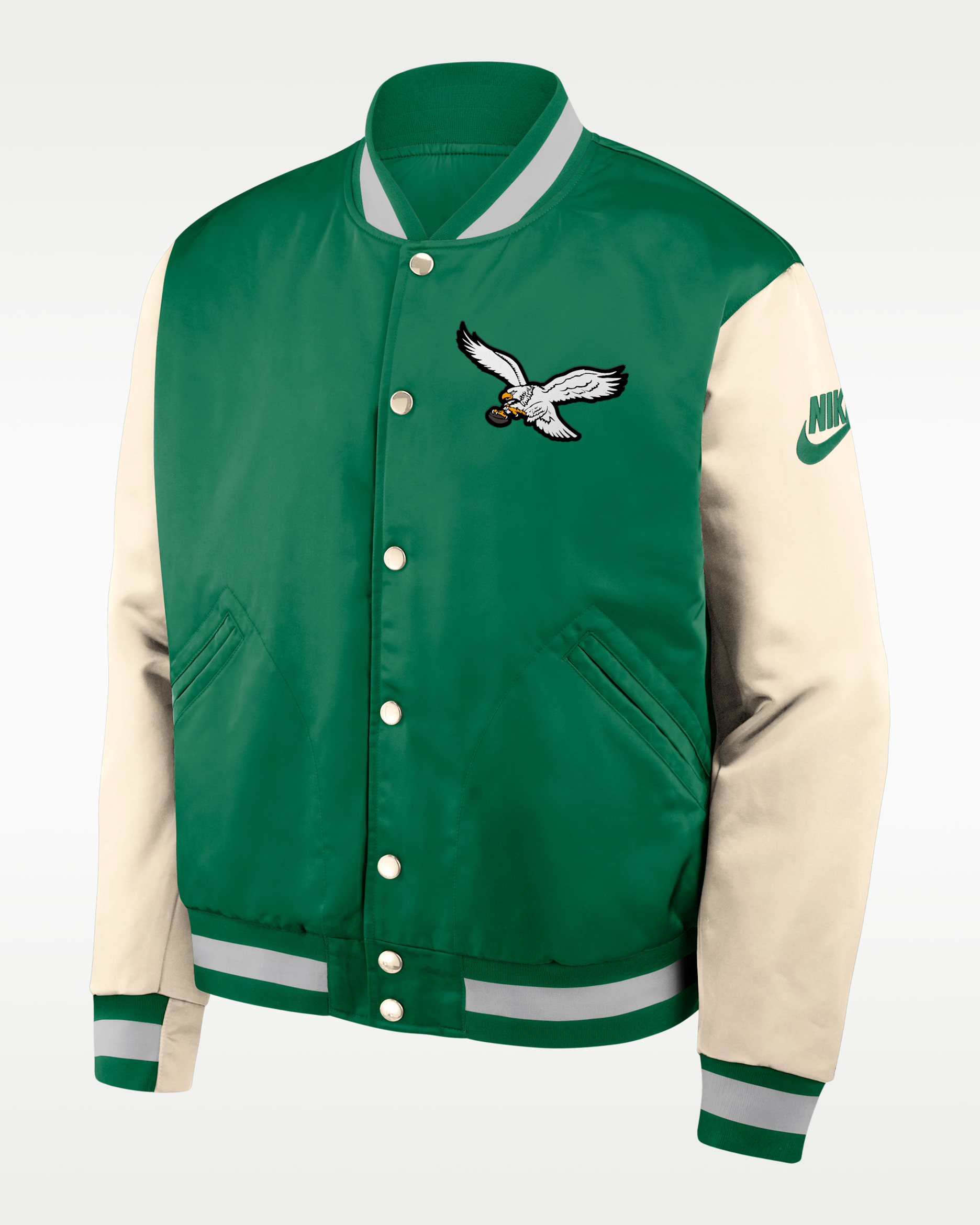 Philadelphia Eagles Rewind Legacy Men's Nike NFL Full-Snap Bomber